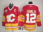 Vintage Calgary Flames #12 IGINLA Stitched Red Hockey Jersey (2)