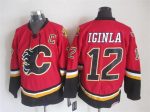 Vintage Calgary Flames #12 IGINLA Stitched Red Hockey Jersey (4)