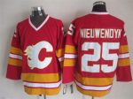 Vintage Calgary Flames #25 NIEUWENDYK Stitched Red Hockey Jersey