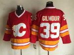 Vintage Calgary Flames #39 GILMOUR Stitched Red Hockey Jersey