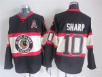 Vintage Chicago Blackhawks #10 SHARP Stitched Black Hockey Jersey (3)