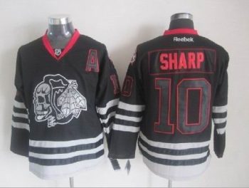 Vintage Chicago Blackhawks #10 SHARP Stitched Black Hockey Jersey
