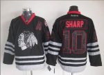 Vintage Chicago Blackhawks #10 SHARP Stitched Black Hockey Jersey (5)