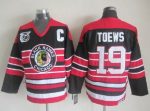 Vintage Chicago Blackhawks #19 TOEWS Stitched Red-Black Hockey Jersey