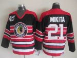 Vintage Chicago Blackhawks #21 MIKITA Stitched Red-Black Hockey Jersey