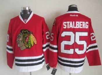 Vintage Chicago Blackhawks #25 STALBERG Stitched Red Hockey Jersey