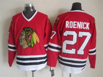 Vintage Chicago Blackhawks #27 ROENICK Stitched Red Hockey Jersey