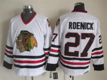 Vintage Chicago Blackhawks #27 ROENICK Stitched White Hockey Jersey