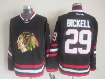 Vintage Chicago Blackhawks #29 BICKELL Stitched Black Hockey Jersey