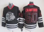 Vintage Chicago Blackhawks #50 CRAWFORD Stitched Black Hockey Jersey