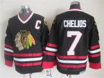Vintage Chicago Blackhawks #7 CHELIOS Stitched Black Hockey Jersey