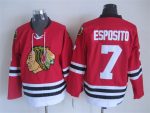Vintage Chicago Blackhawks #7 ESPOSITO Stitched Red Hockey Jersey