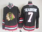 Vintage Chicago Blackhawks #7 SEABROOK Stitched Black Hockey Jersey