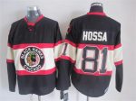 Vintage Chicago Blackhawks #81 HOSSA Stitched Black Hockey Jersey (2)