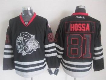 Vintage Chicago Blackhawks #81 HOSSA Stitched Black Hockey Jersey