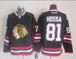 Vintage Chicago Blackhawks #81 HOSSA Stitched Black Hockey Jersey (5)