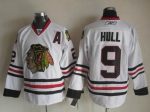 Vintage Chicago Blackhawks #9 HULL Stitched White Hockey Jersey (2)
