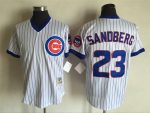 Vintage Chicago Cubs #23 Ryne Sandberg Stitched White Pinstripe Baseball Jersey Throwback Edition