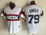Vintage Chicago White Sox #79 Jose Abreu Stitched White Baseball Jersey Throwback Edition