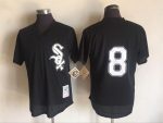 Vintage Chicago White Sox #8 Bo Jackson Stitched Black Mesh Baseball Jersey Throwback Edition