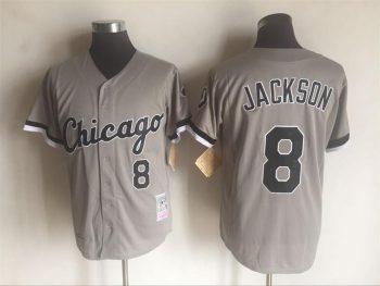 Vintage Chicago White Sox #8 Bo Jackson Stitched Gray Baseball Jersey Throwback Edition
