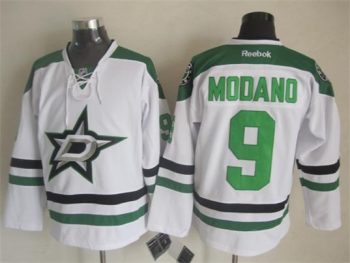 Vintage Dallas Stars #9 MODANO Stitched White Hockey Jersey