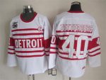 Vintage Detroit Red Wings #40 ZETTERBERG Stitched White-Red Hockey Jersey