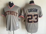 Vintage Detroit Tigers #23 Kirk Gibson Stitched Gray Baseball Jersey Throwback Edition