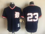Vintage Detroit Tigers #23 Kirk Gibson Stitched Navy Blue Mesh Baseball Jersey Throwback Edition