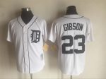 Vintage Detroit Tigers #23 Kirk Gibson Stitched White Pinstripe Baseball Jersey Throwback Edition