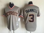 Vintage Detroit Tigers #3 Alan Trammell Stitched Gray Baseball Jersey Throwback Edition