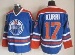 Vintage Edmonton Oilers #17 KURRI Stitched Blue-Orange Hockey Jersey Throwback Edition