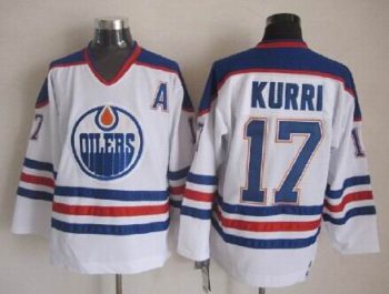 Vintage Edmonton Oilers #17 KURRI Stitched Blue-Orange Hockey Jersey Throwback Edition