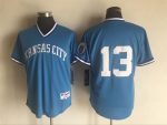 Vintage Kansas City Royals #13 Amos Otis Stitched Light Blue Baseball Jersey Throwback Edition