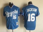 Vintage Kansas City Royals #16 Bo Jackson Stitched Light Blue Baseball Jersey Throwback Edition