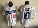 Vintage Los Angeles Dodgers #10 Ron Cey Stitched White Baseball Jersey Throwback Edition