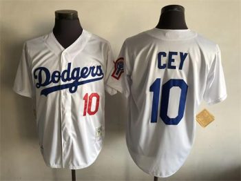 Vintage Los Angeles Dodgers #10 Ron Cey Stitched White Baseball Jersey Throwback Edition