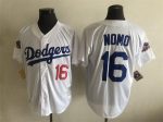 Vintage Los Angeles Dodgers #16 Hideo Nomo Stitched White Baseball Jersey Throwback Edition