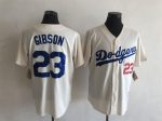 Vintage Los Angeles Dodgers #23 Kirk Gibson Stitched Cream Baseball Jersey Throwback Edition