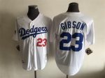 Vintage Los Angeles Dodgers #23 Kirk Gibson Stitched White Baseball Jersey Throwback Edition