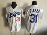 Vintage Los Angeles Dodgers #31 Mike Piazza Stitched White Baseball Jersey Throwback Editio