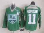 Vintage Los Angeles Kings #11 KOPITAR Stitched Green-Grey-White Hockey Jersey Throwback Edition