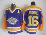 Vintage Los Angeles Kings #16 DIONNE Stitched Purple-Yellow-White Hockey Jersey Throwback Edition