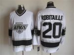 Vintage Los Angeles Kings #20 ROBITAILLE Stitched Black-White-Grey Hockey Jersey Throwback Edition