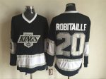 Vintage Los Angeles Kings #20 ROBITAILLE Stitched Black-White-Grey Hockey Jersey Throwback Edition (2)