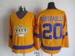 Vintage Los Angeles Kings #20 ROBITAILLE Stitched Yellow-Purple Hockey Jersey Throwback Edition