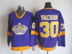 Vintage Los Angeles Kings #30 VACHON Stitched Purple-Yellow Hockey Jersey Throwback Edition