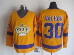 Vintage Los Angeles Kings #30 VACHON Stitched Yellow-Purple Hockey Jersey Throwback Edition