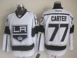 Vintage Los Angeles Kings #77 CARTER Stitched White-Black-Grey Hockey Jersey Throwback Edition