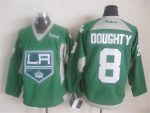 Vintage Los Angeles Kings #8 DOUGHTY Stitched Green-Grey-White Hockey Jersey Throwback Edition